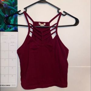 Bozzolo Crop Top | maroon | Medium